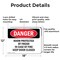 Signmission Room Protected By Fm200 In Case Of Fire Danger Sign, Aluminum, 18in W x 12in L, 2PK OS-2PACK-DS-A-1218-L-2271 - alternate 2